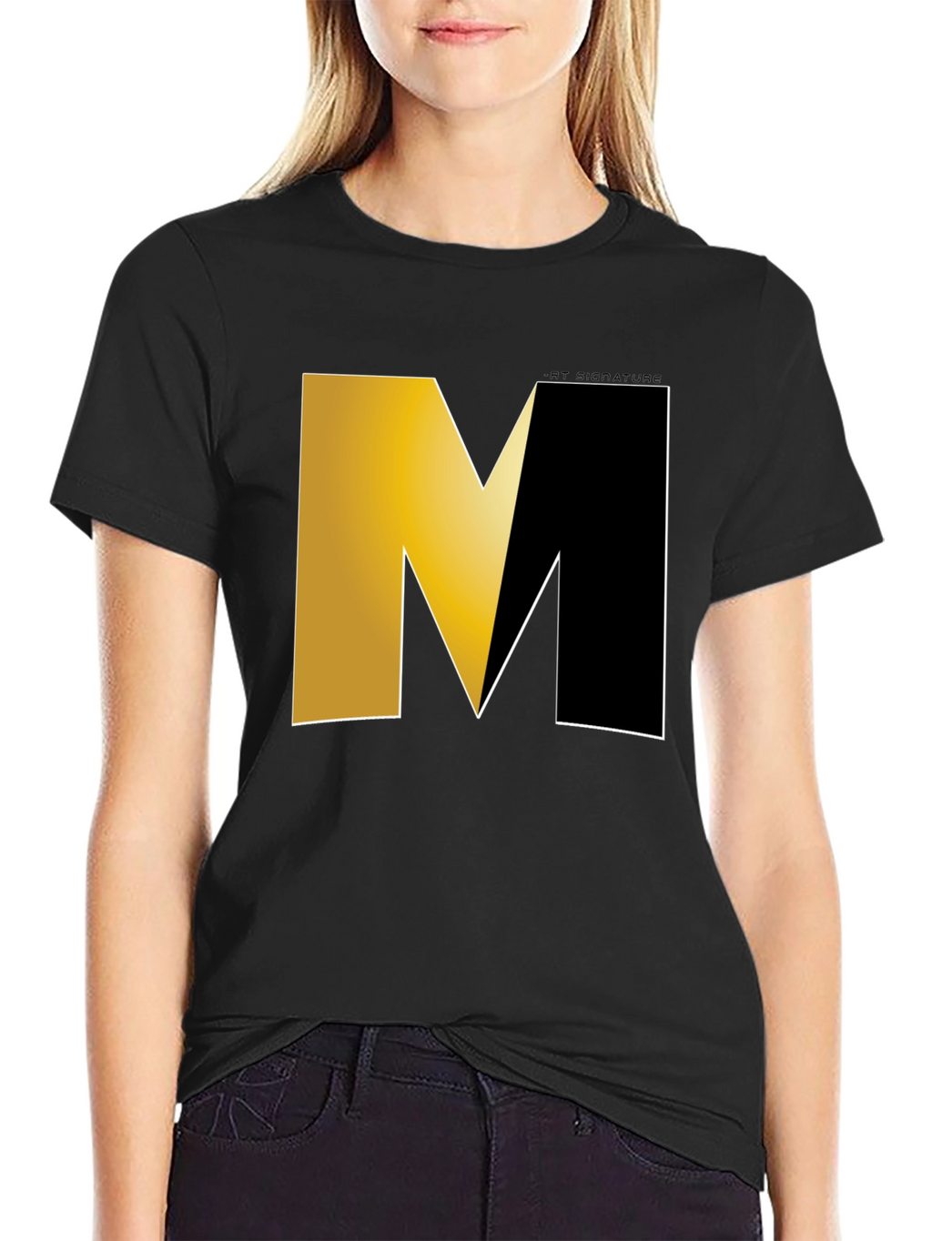 Modern M Logo Black T-Shirt