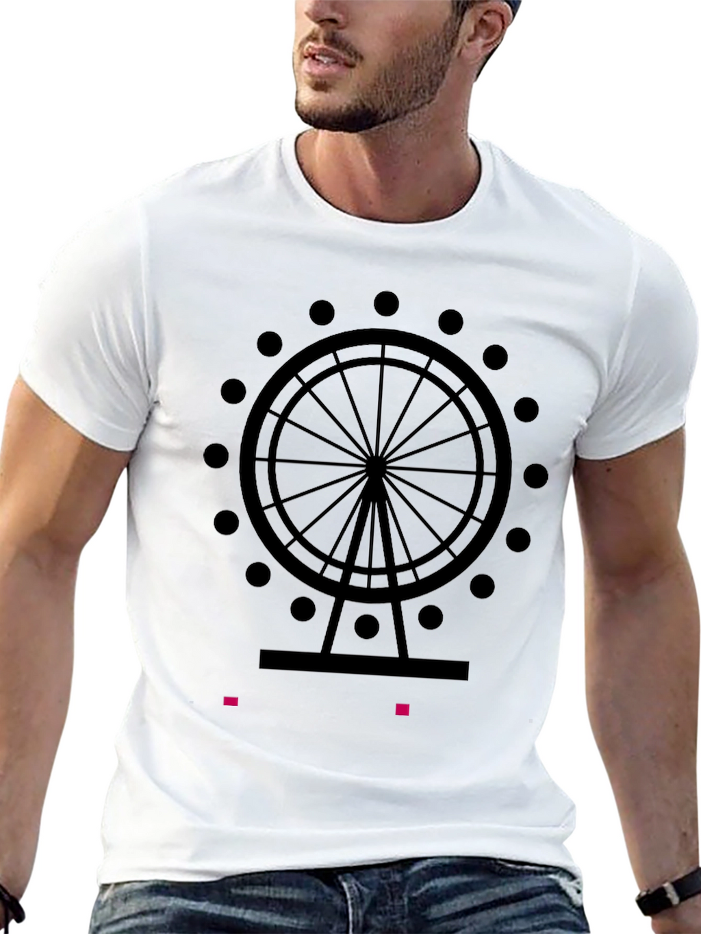 Ferris Wheel Graphic Tee - Black