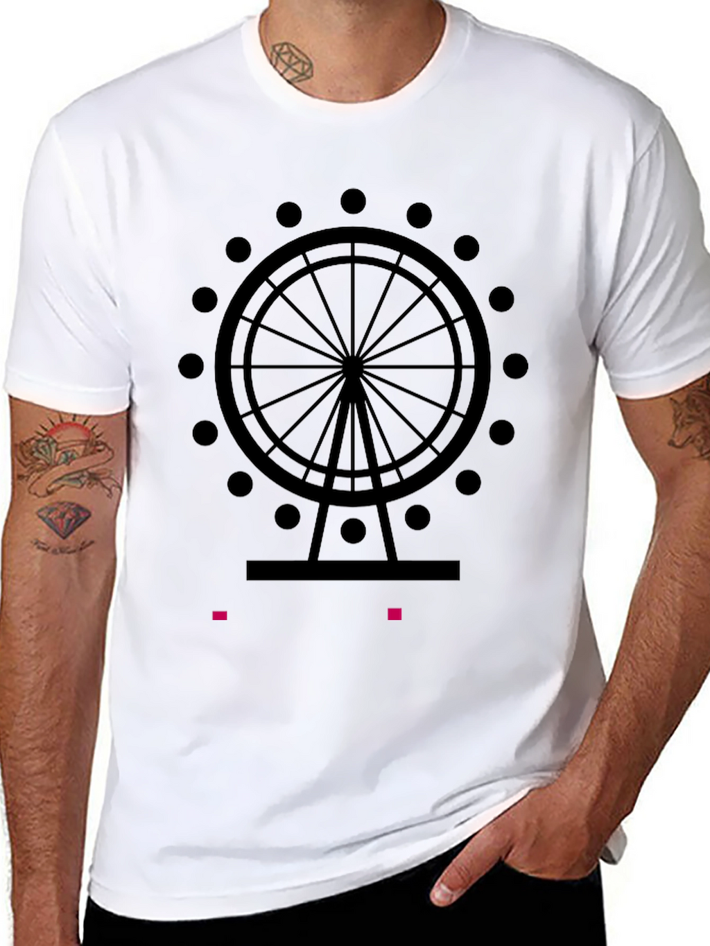 Ferris Wheel Graphic Tee - Black