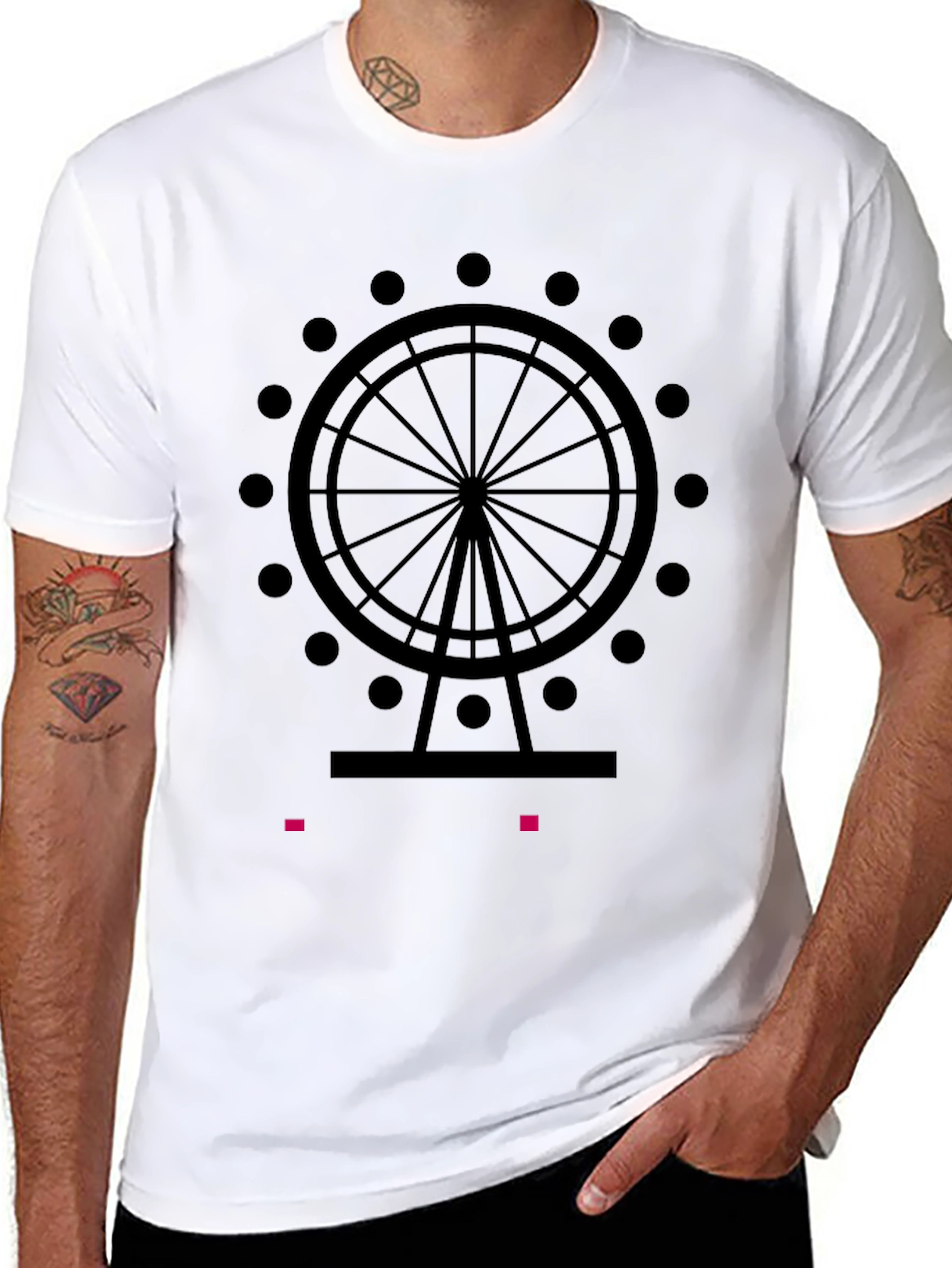 Ferris Wheel Graphic Tee - Black