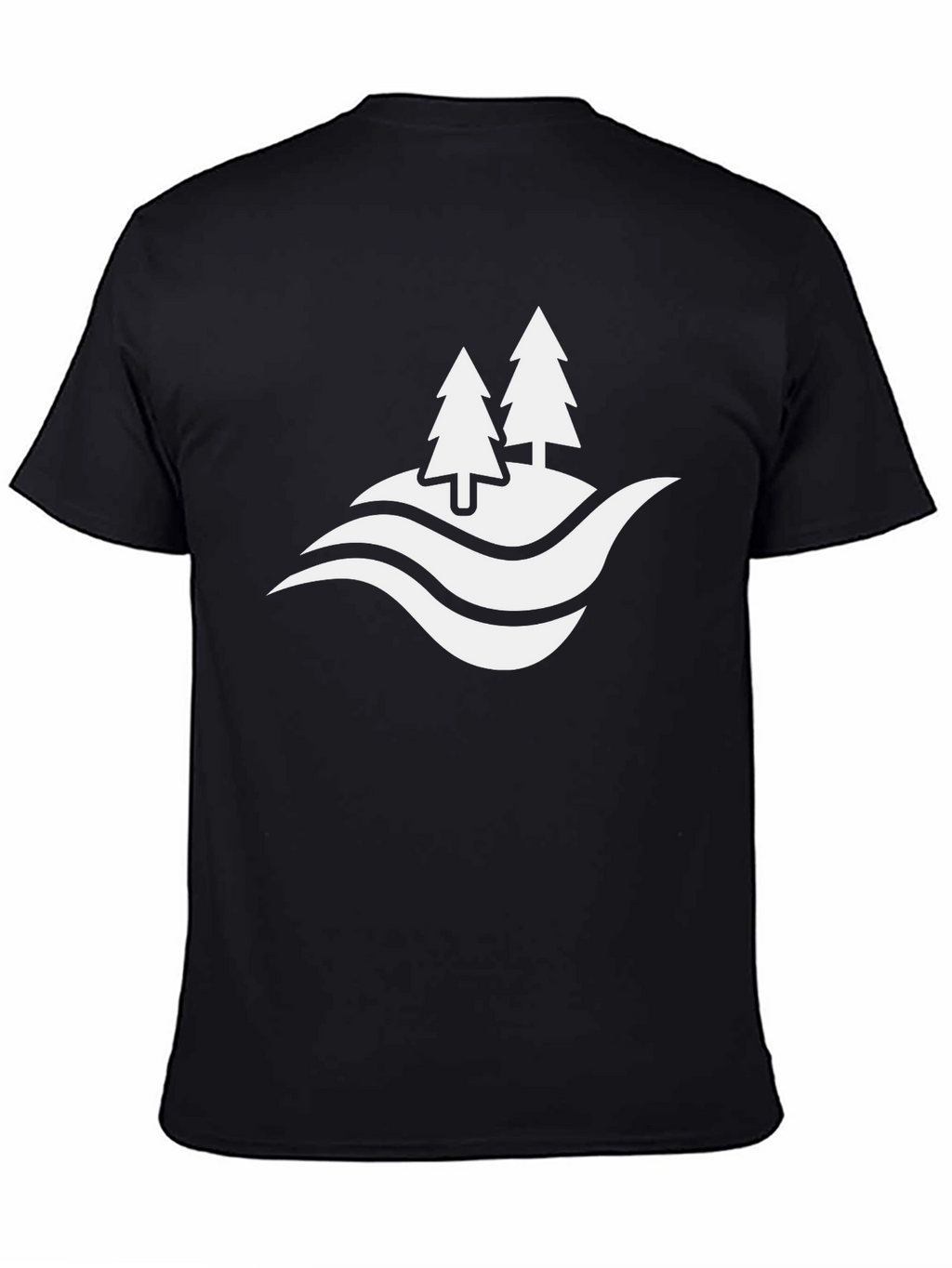 Nature Scene Graphic Black T-Shirt
