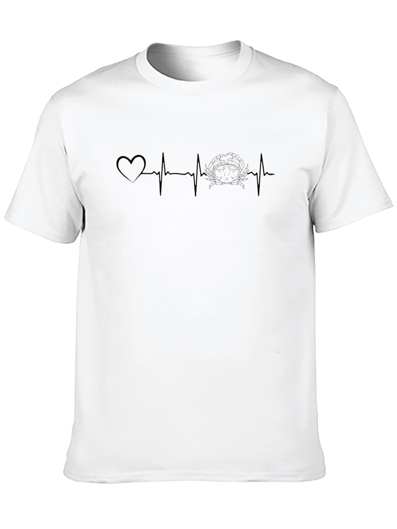 Crab Lover Heartbeat Graphic Tee
