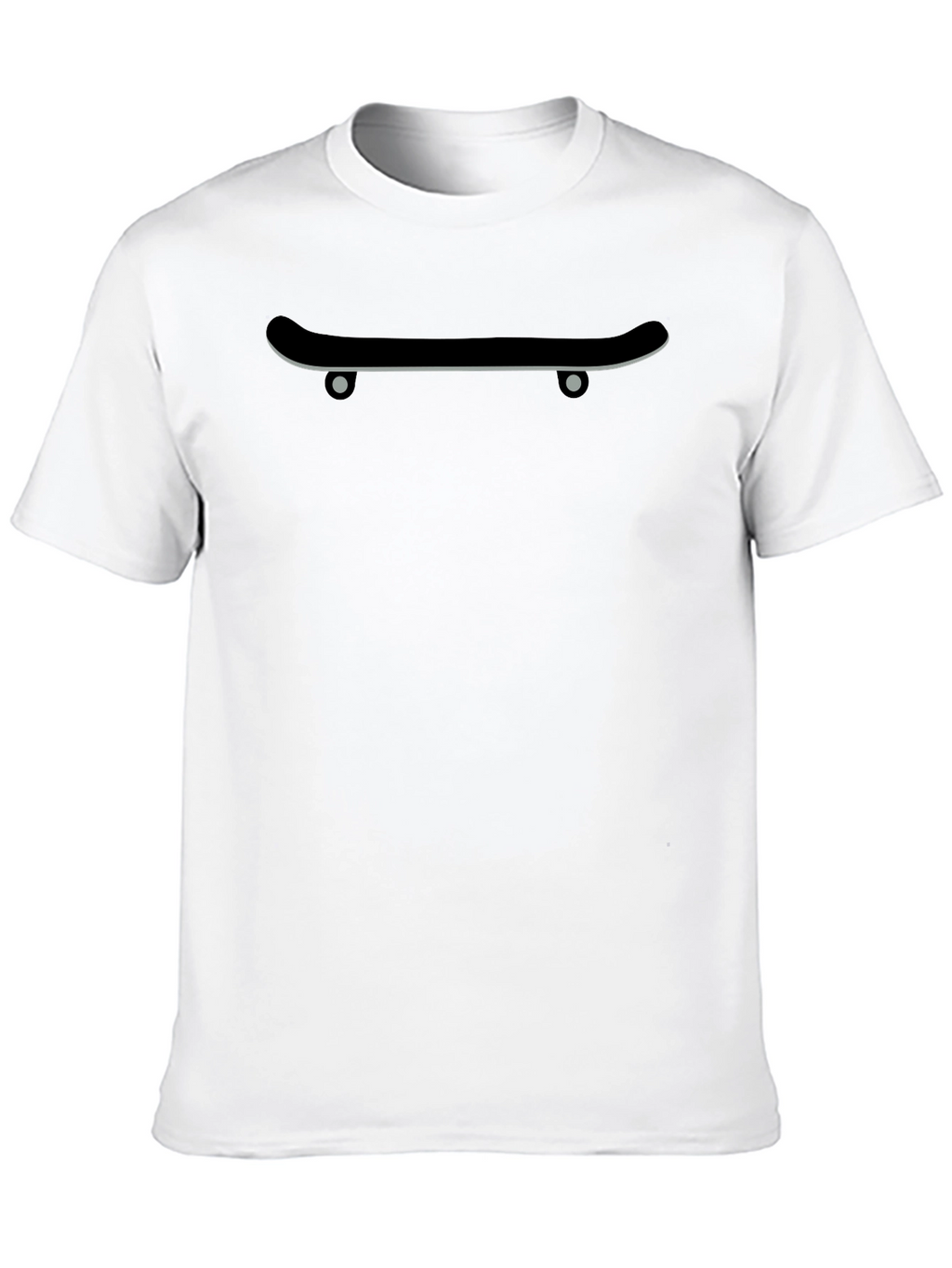 Cool Skateboard Graphic Tee - Black Cotton