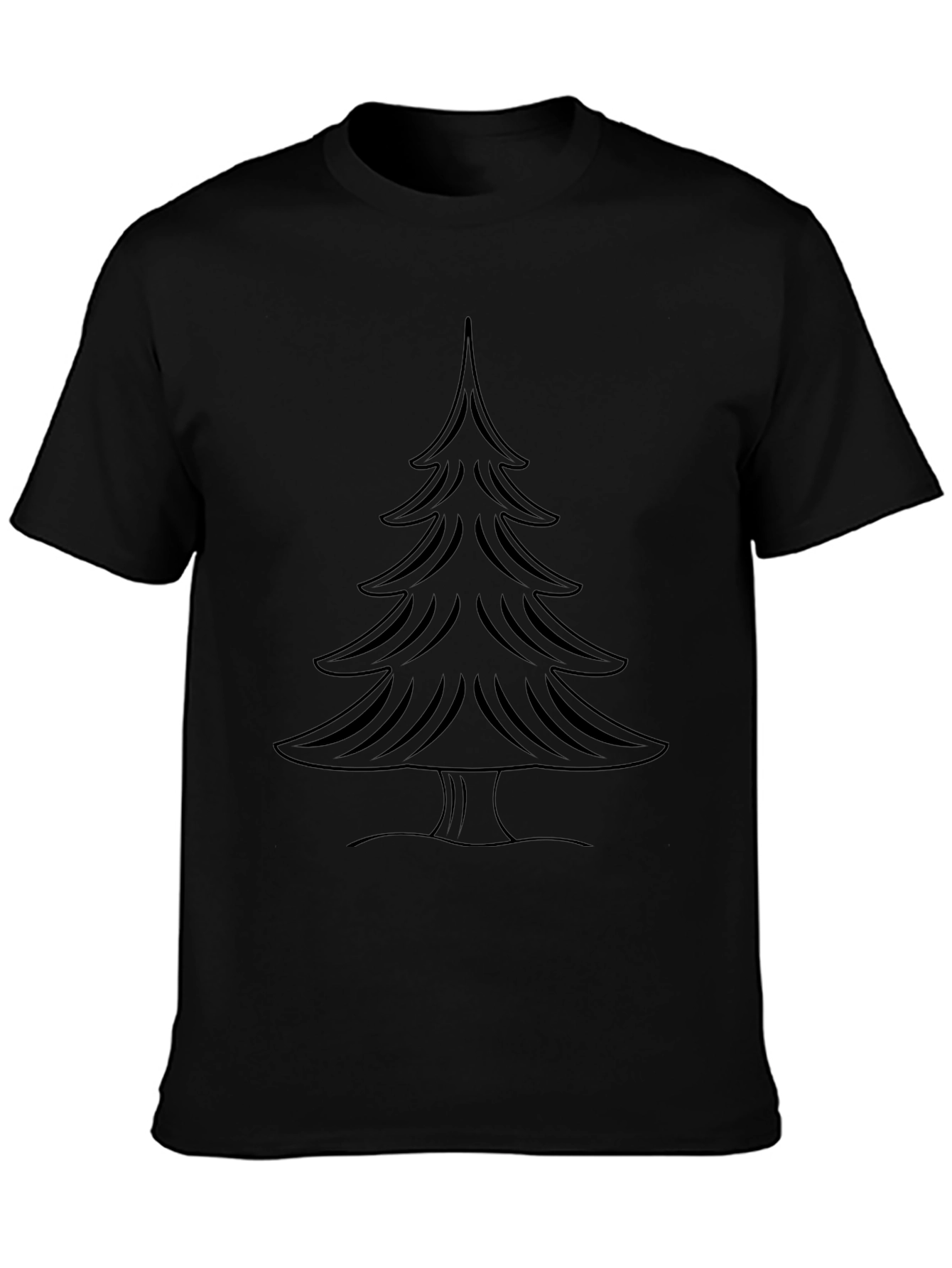 Black Christmas Tree Graphic Tee
