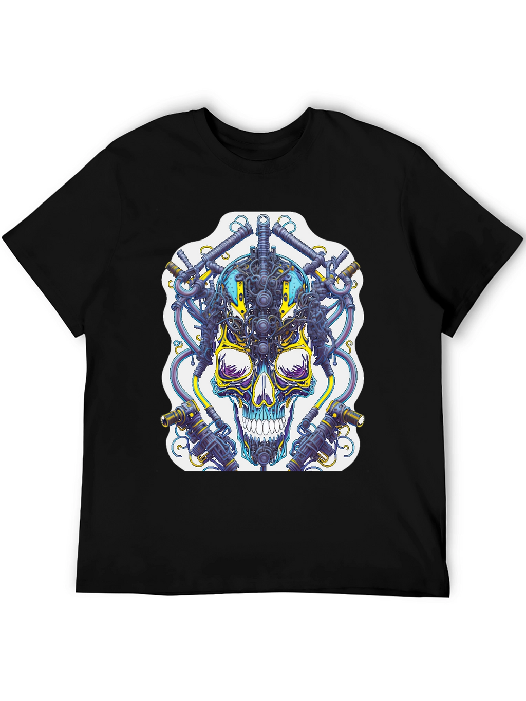 Cyberpunk Skull Graphic T-Shirt - Unique Techwear Style