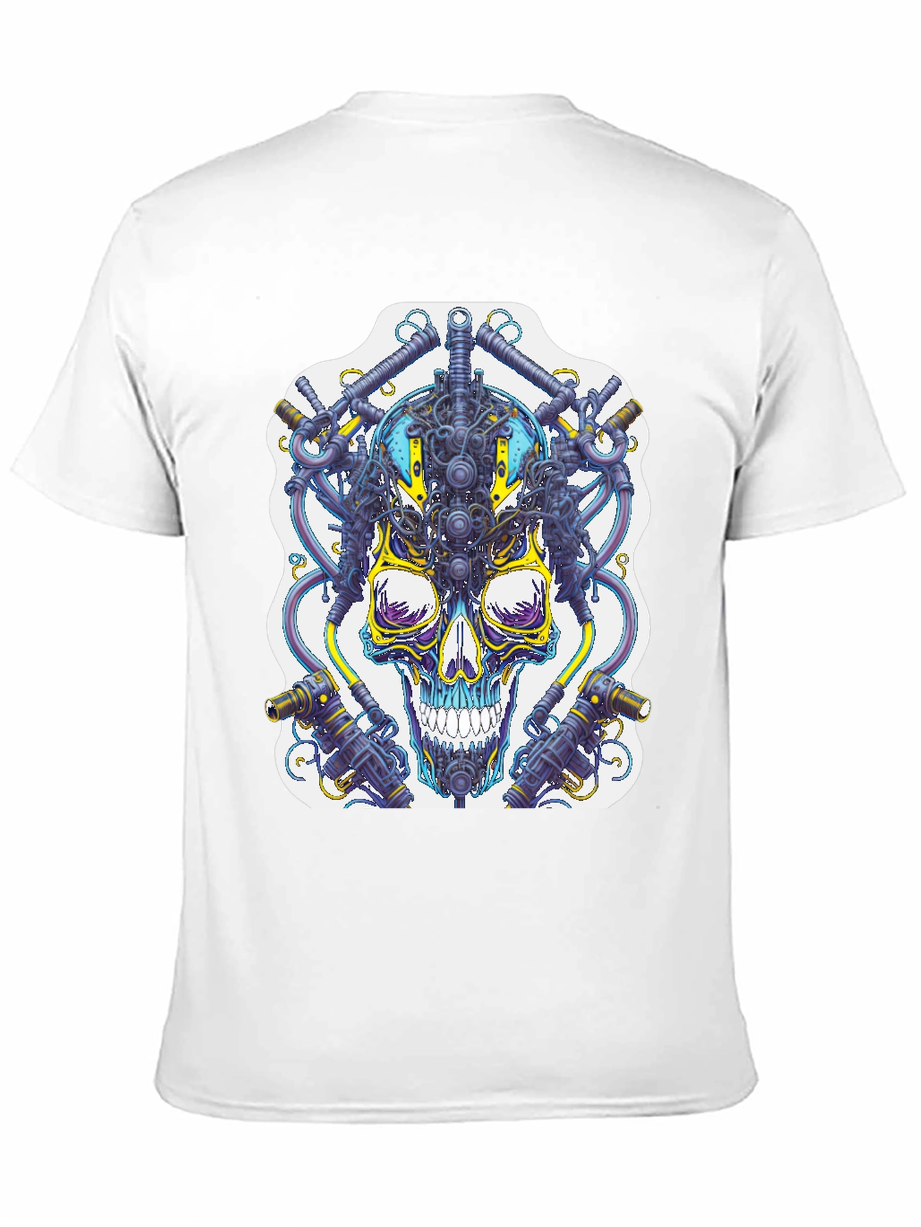 Cyberpunk Skull Graphic T-Shirt - Unique Techwear Style