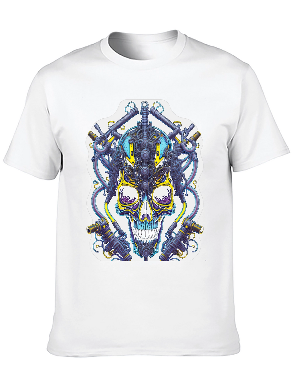 Cyberpunk Skull Graphic T-Shirt - Unique Techwear Style