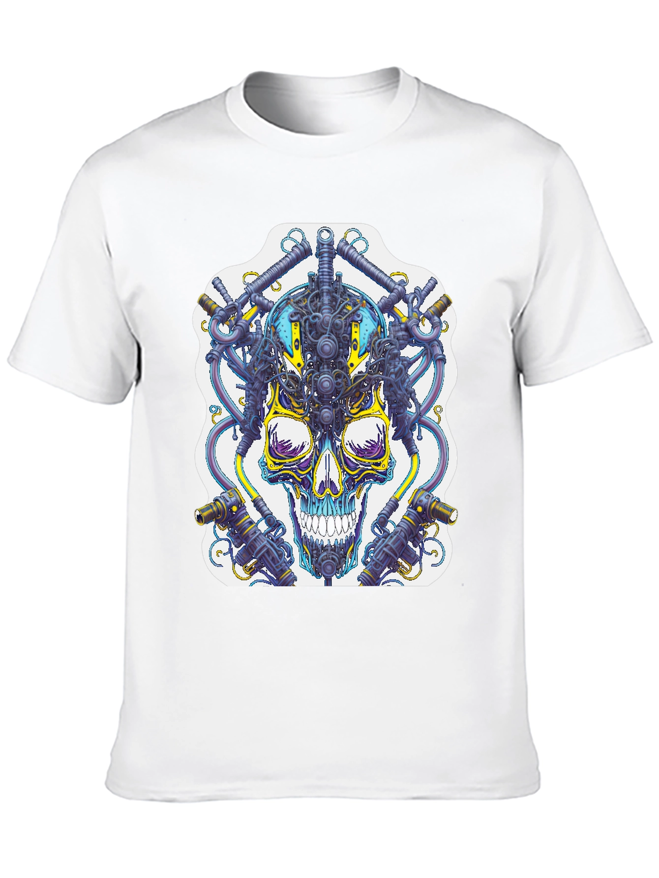Cyberpunk Skull Graphic T-Shirt - Unique Techwear Style