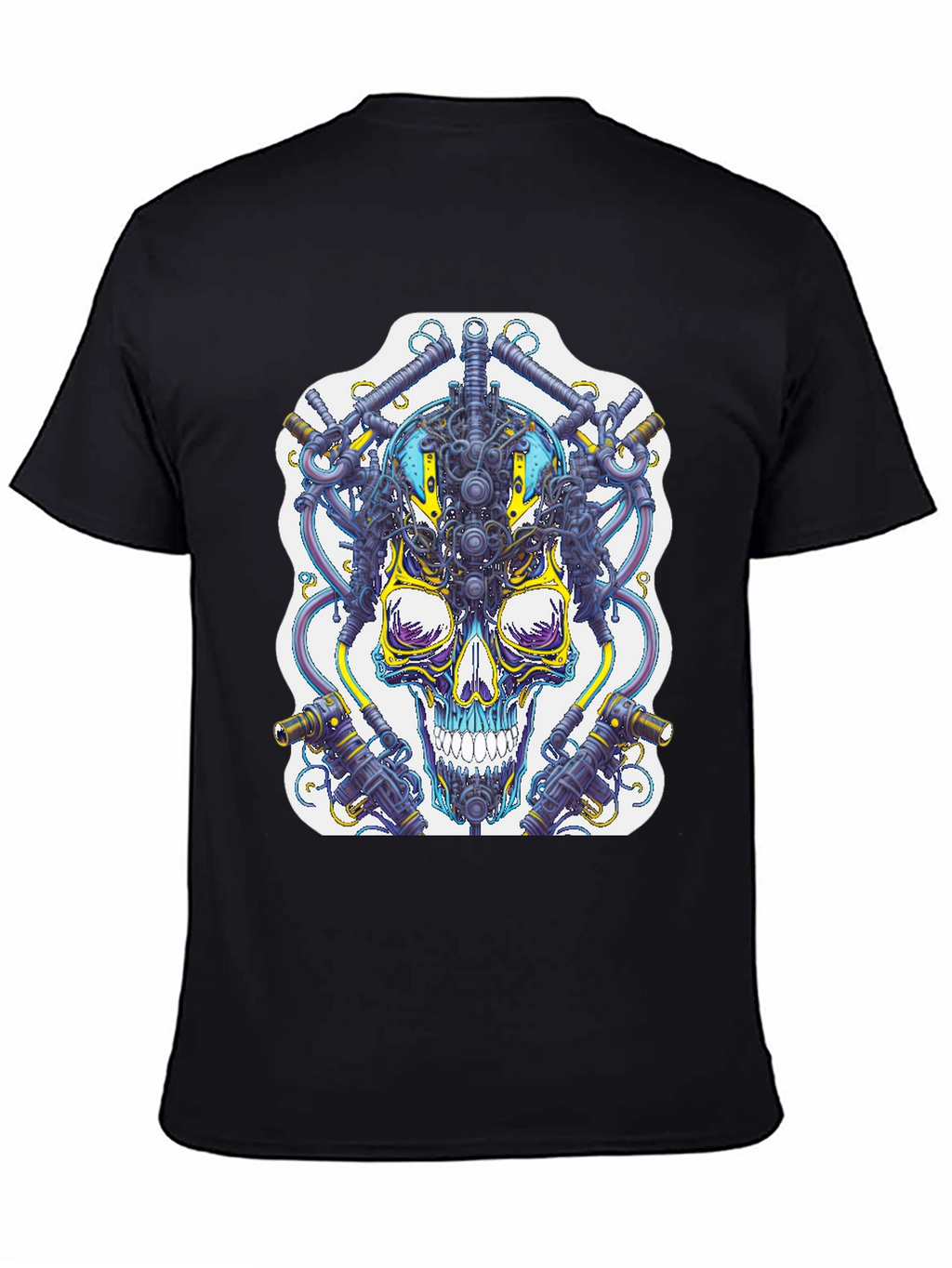 Cyberpunk Skull Graphic T-Shirt - Unique Techwear Style