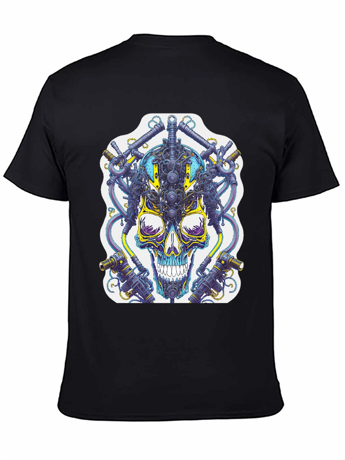 Cyberpunk Skull Graphic T-Shirt - Unique Techwear Style