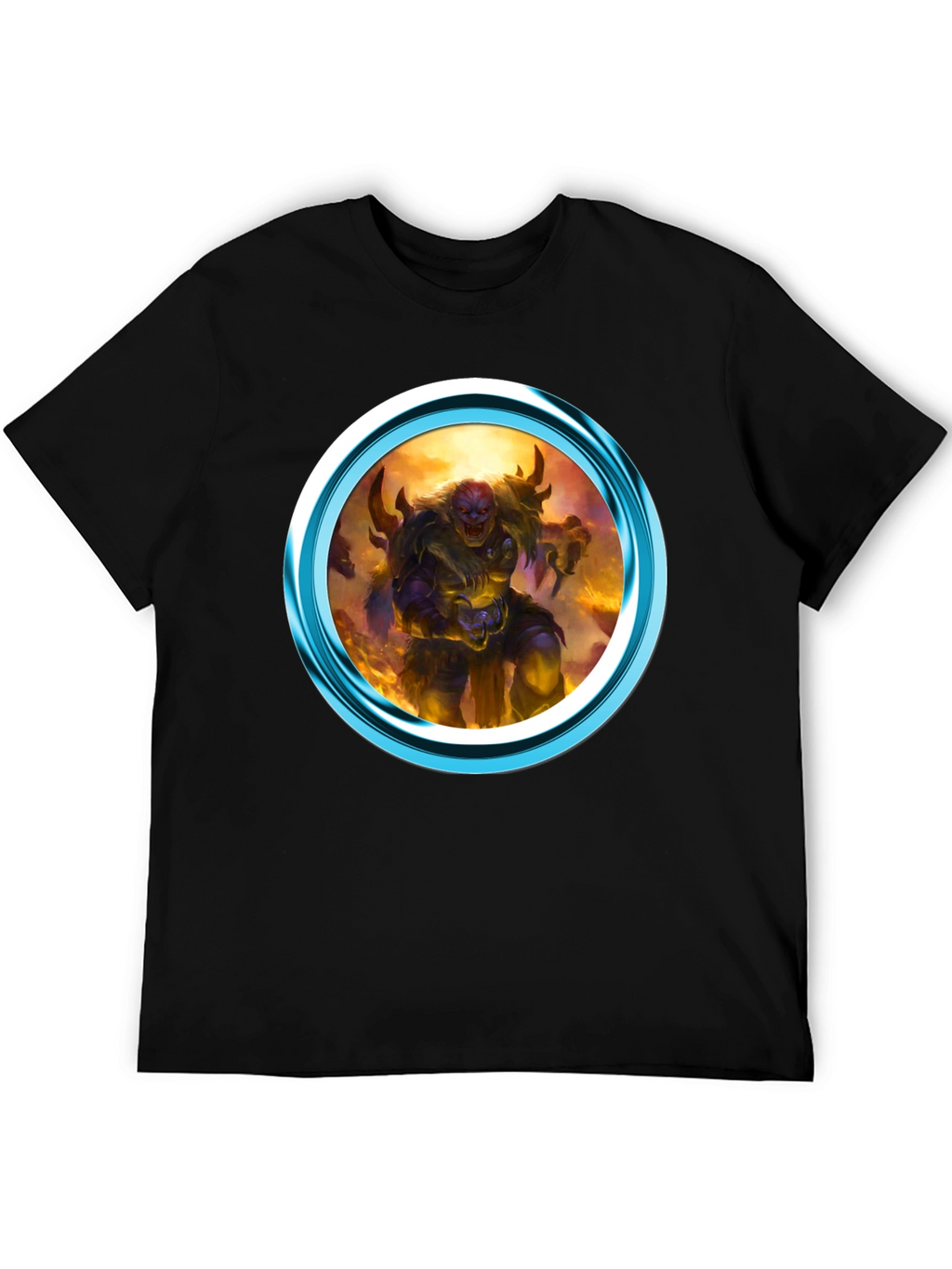 Fantasy Creature Graphic Print Black T-Shirt