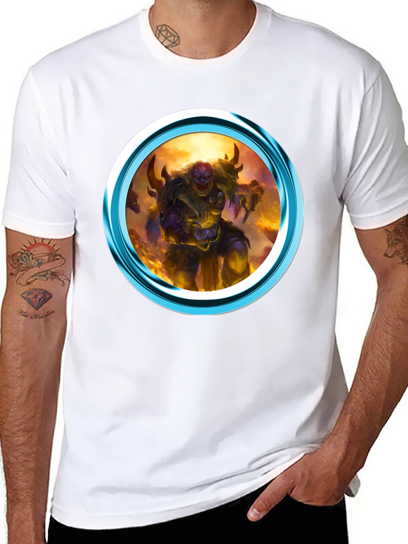 Fantasy Creature Graphic Print Black T-Shirt