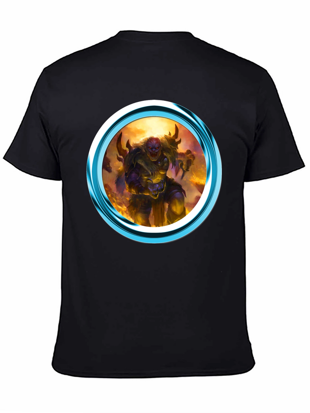 Fantasy Creature Graphic Print Black T-Shirt