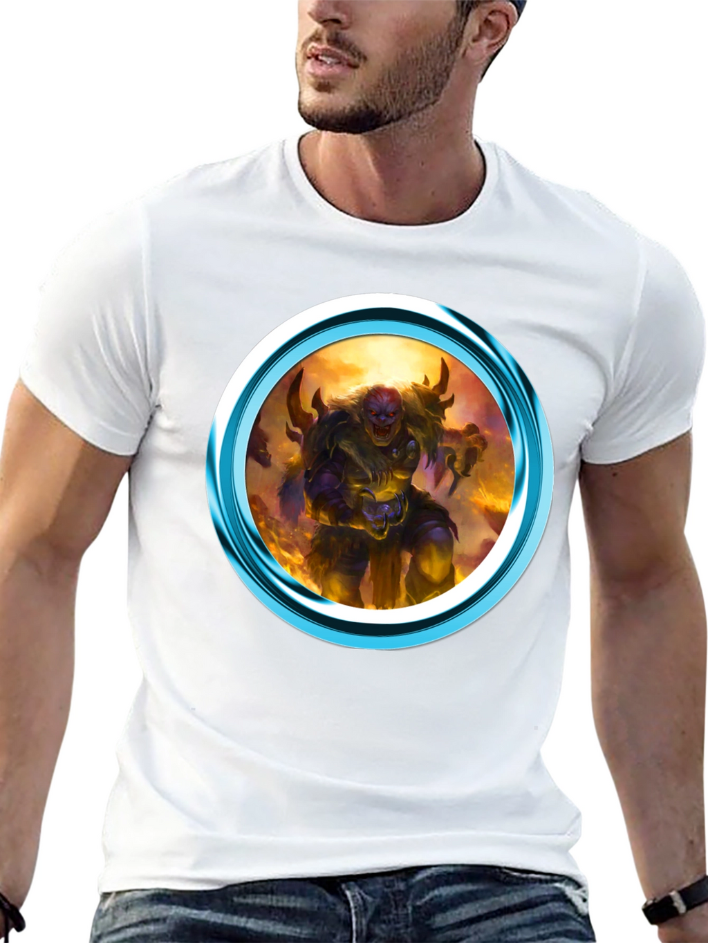 Fantasy Creature Graphic Print Black T-Shirt
