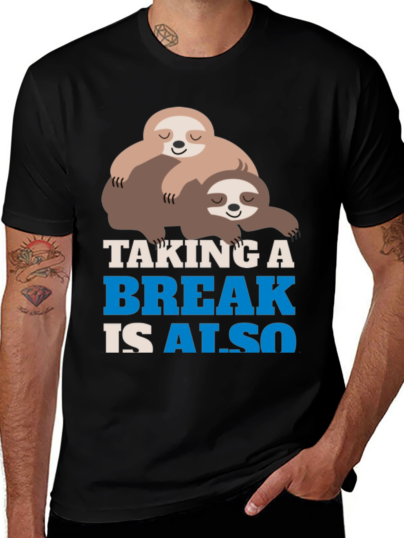 Taking a Break Sloth Graphic Tee