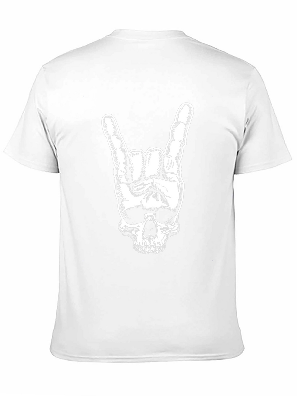 Rock On Skull Graphic Tee - Black