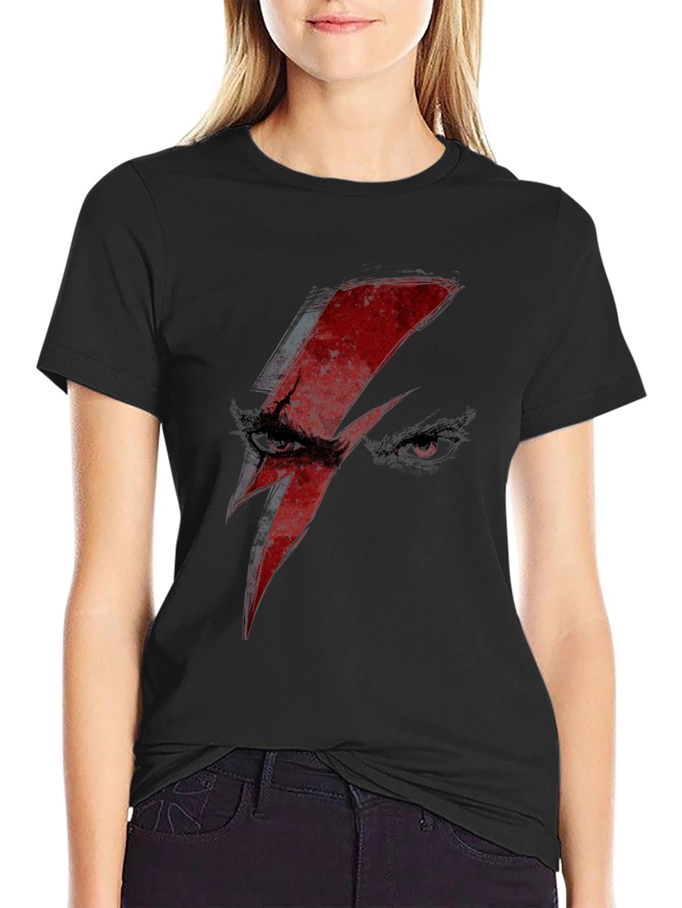 David Bowie Lightning Bolt Eyes T-Shirt