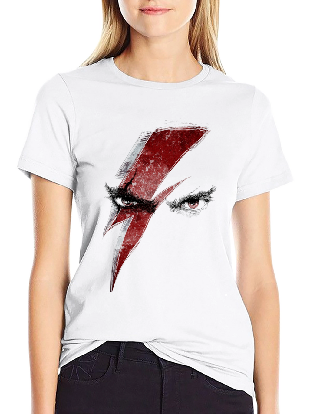 David Bowie Lightning Bolt Eyes T-Shirt