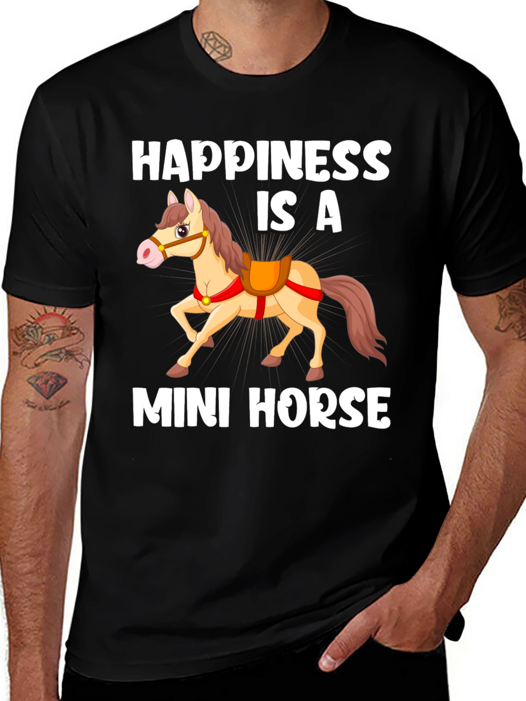 Happiness Is A Mini Horse Graphic Tee