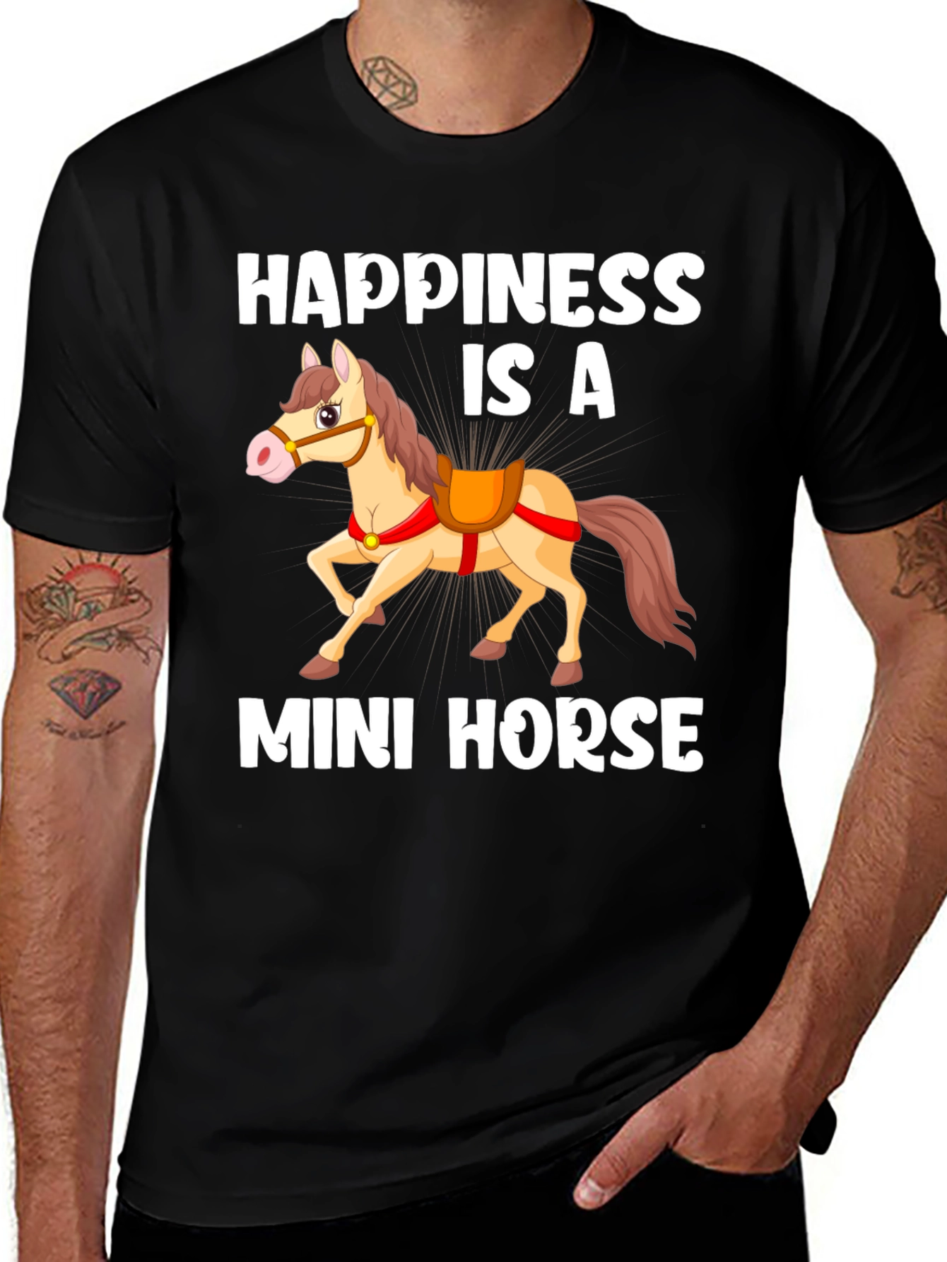 Happiness Is A Mini Horse Graphic Tee