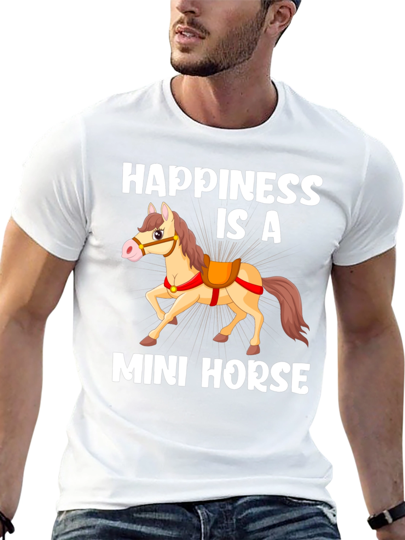 Happiness Is A Mini Horse Graphic Tee