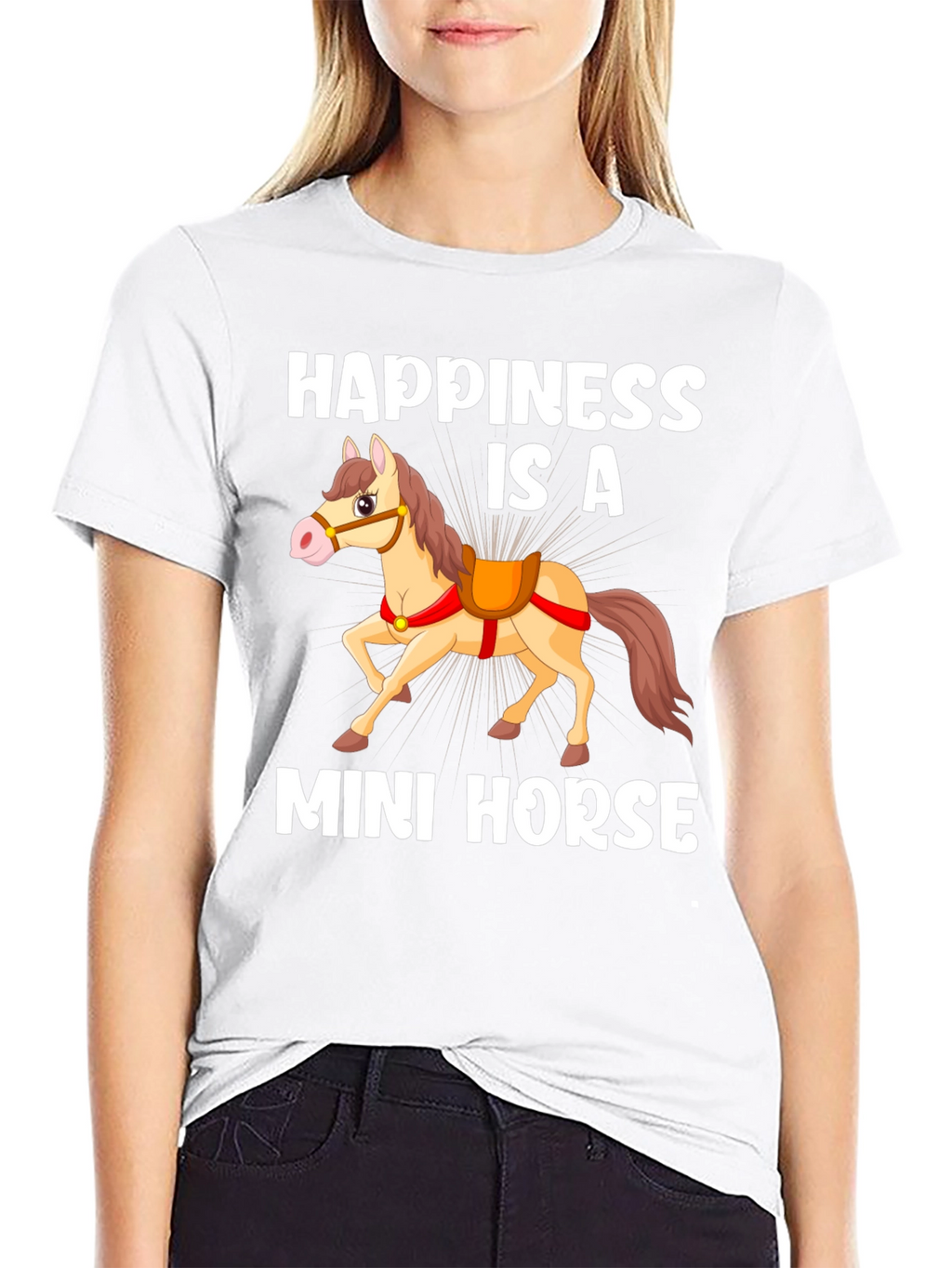Happiness Is A Mini Horse Graphic Tee