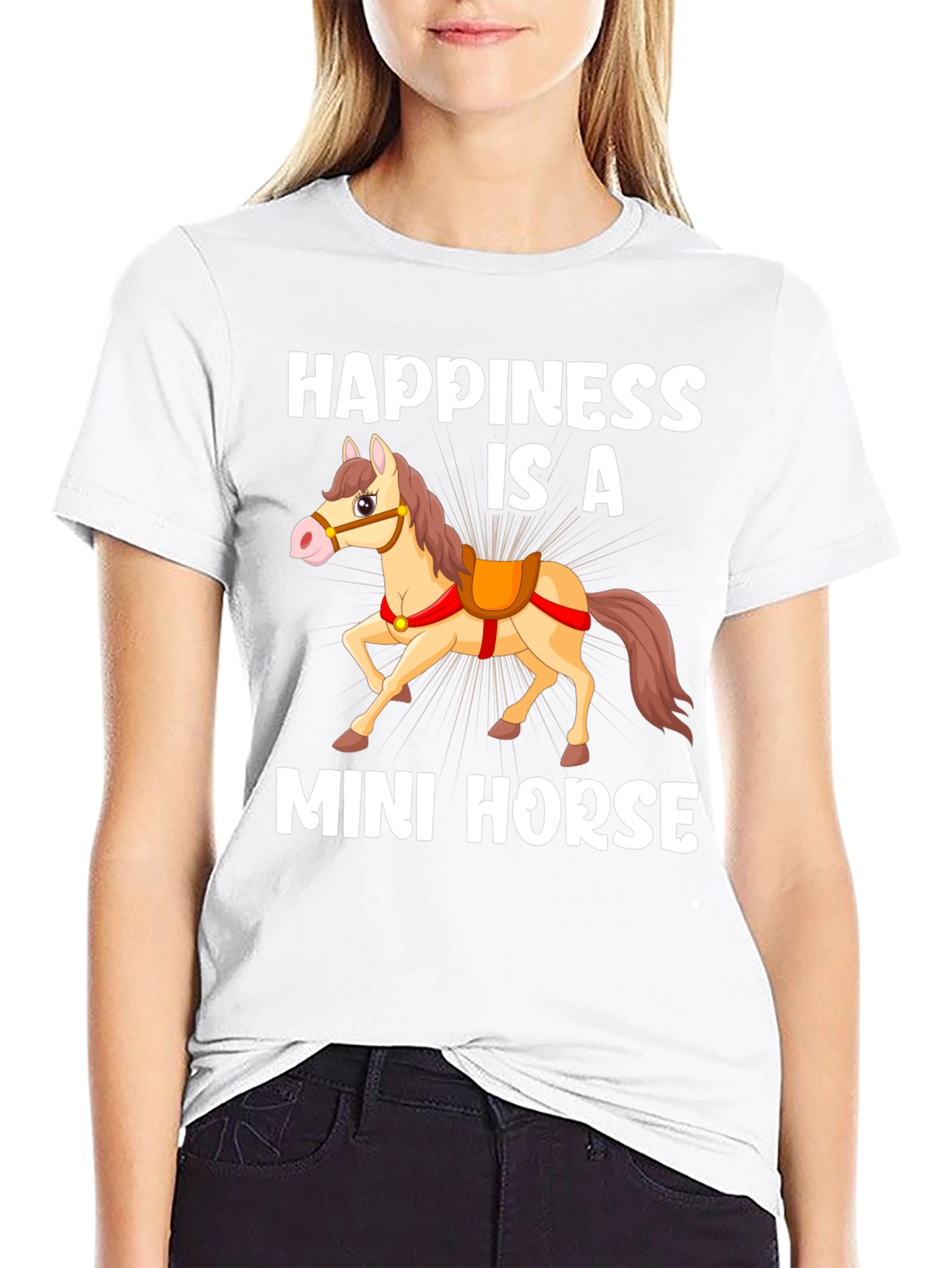 Happiness Is A Mini Horse Graphic Tee