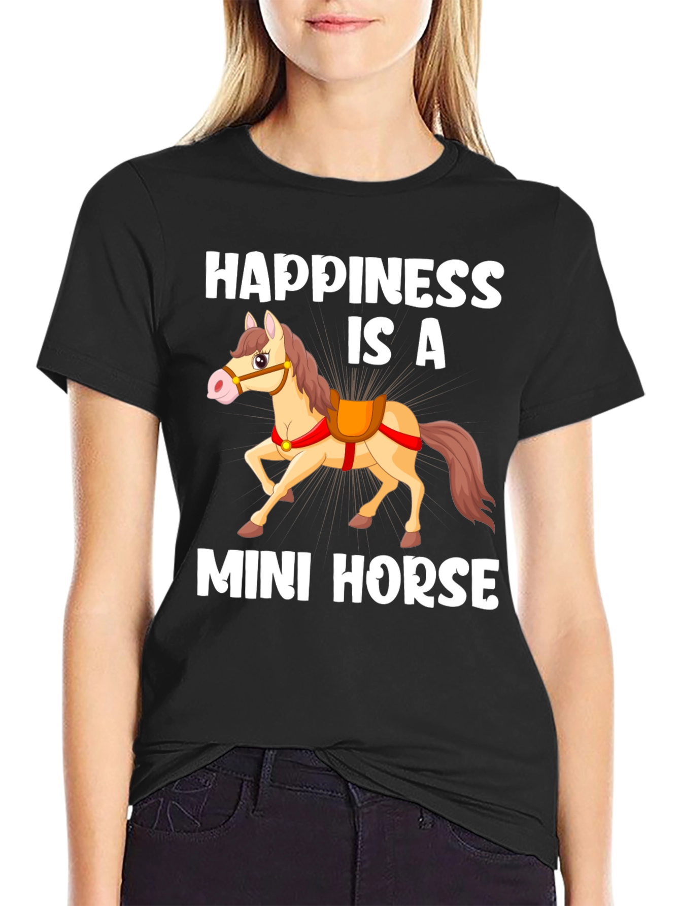 Happiness Is A Mini Horse Graphic Tee