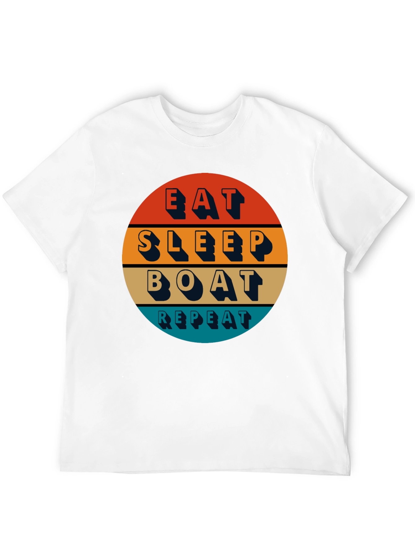 Eat Sleep Boat Repeat T-Shirt - Boating Lifestyle Apparel