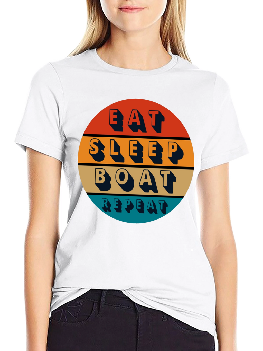 Eat Sleep Boat Repeat T-Shirt - Boating Lifestyle Apparel