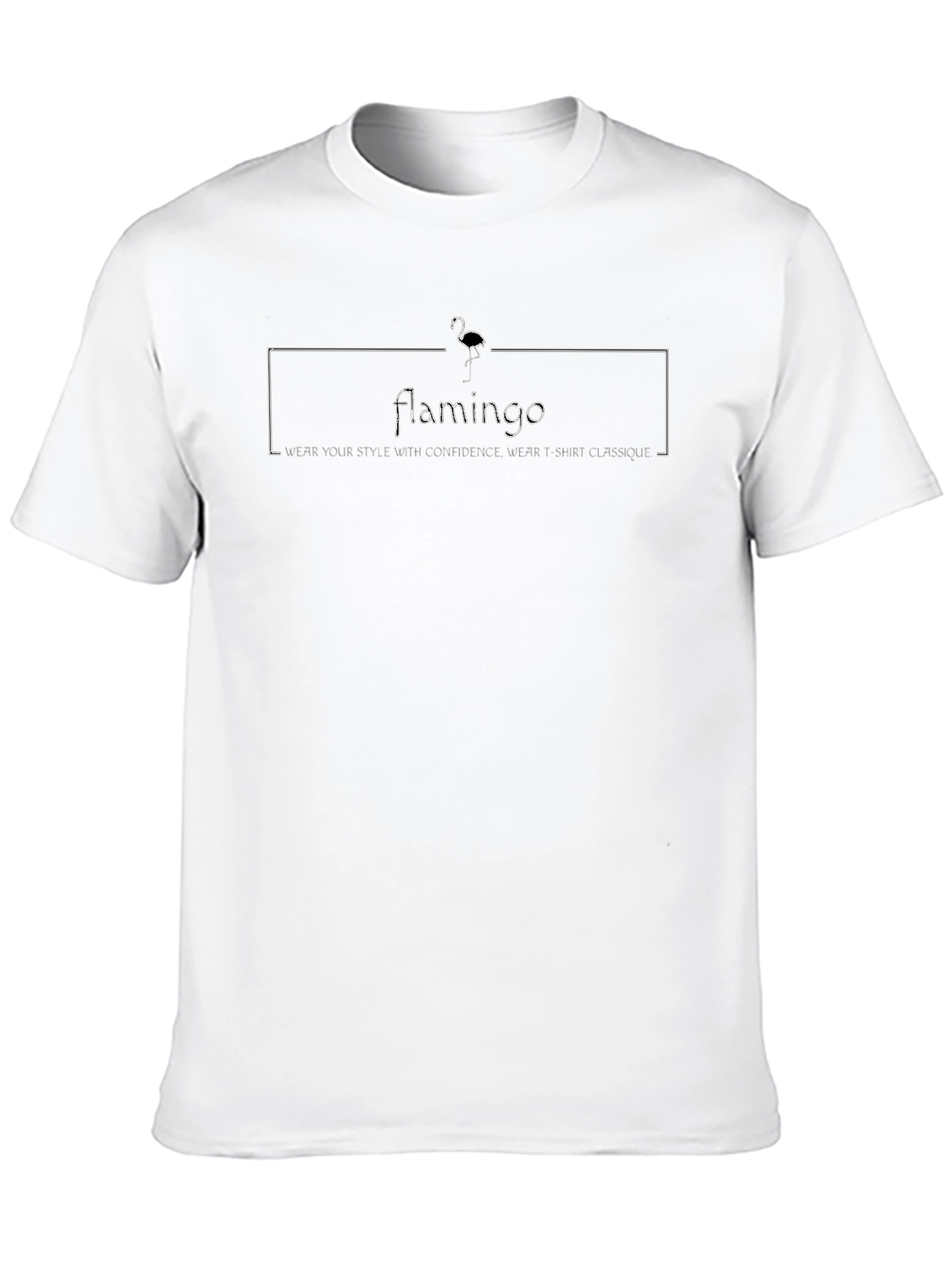 Flamingo Graphic Print Crew Neck T-Shirt