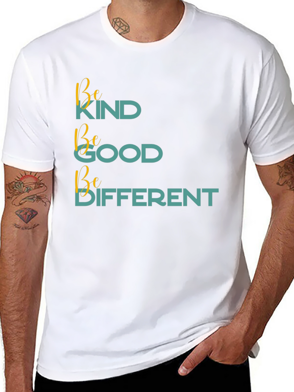 Be Kind Be Good Be Different Black T-Shirt