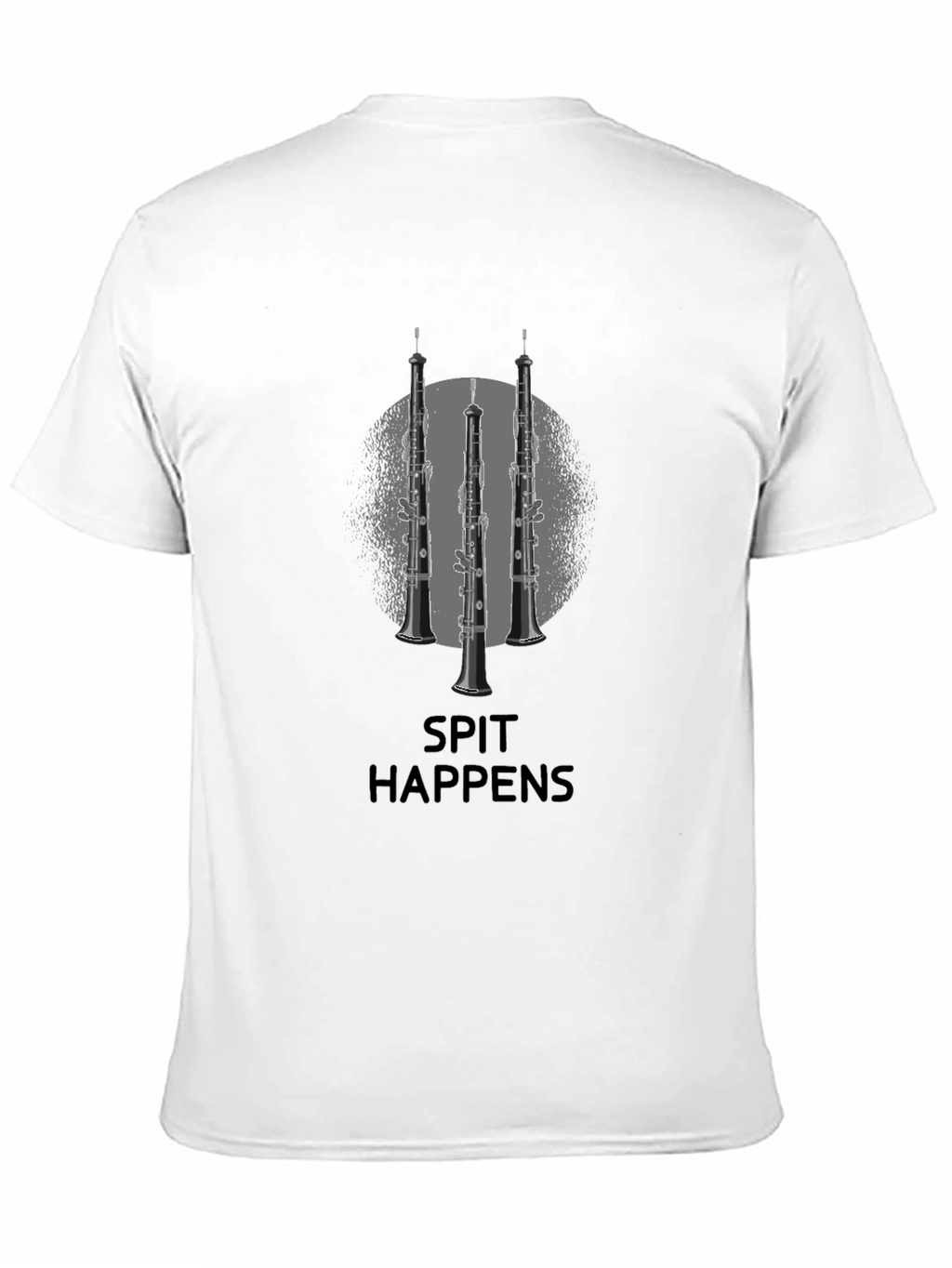 Spit Happens Oboe T-Shirt - Musician Humor Tee