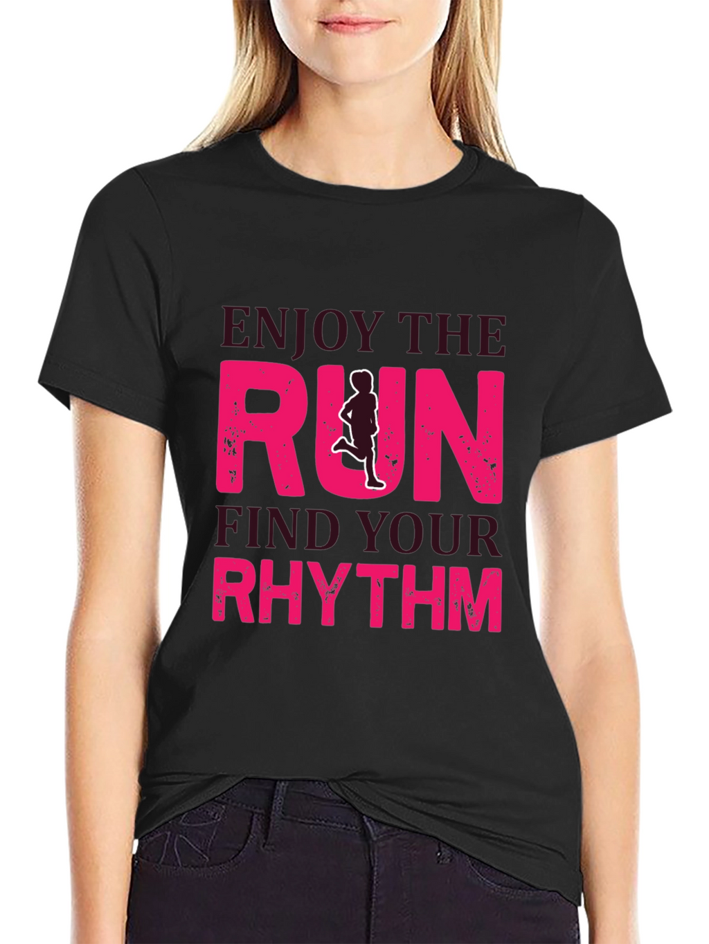 Enjoy the Run Graphic Tee - Find Your Rhythm!