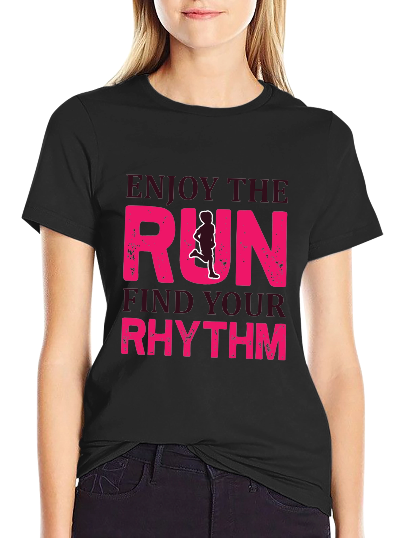 Enjoy the Run Graphic Tee - Find Your Rhythm!