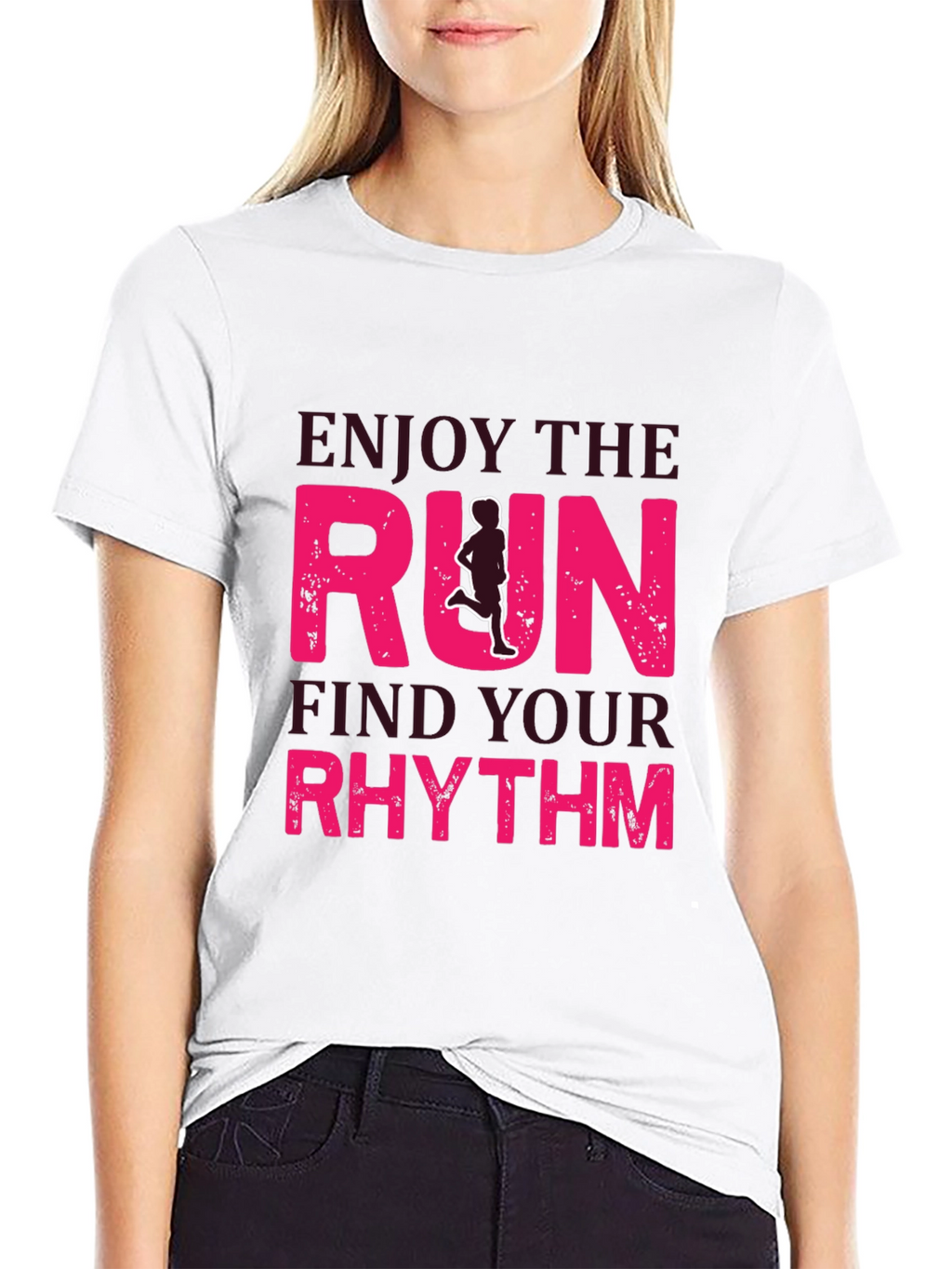 Enjoy the Run Graphic Tee - Find Your Rhythm!