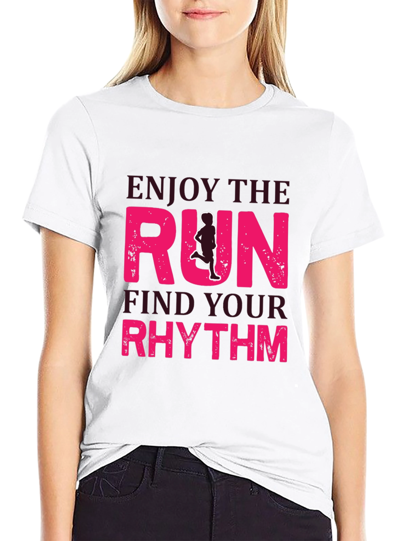 Enjoy the Run Graphic Tee - Find Your Rhythm!