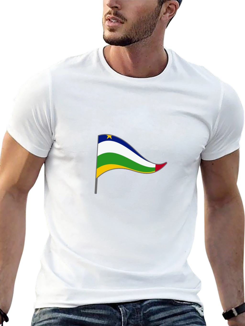CAR Flag Black T-Shirt - Stylish & Patriotic