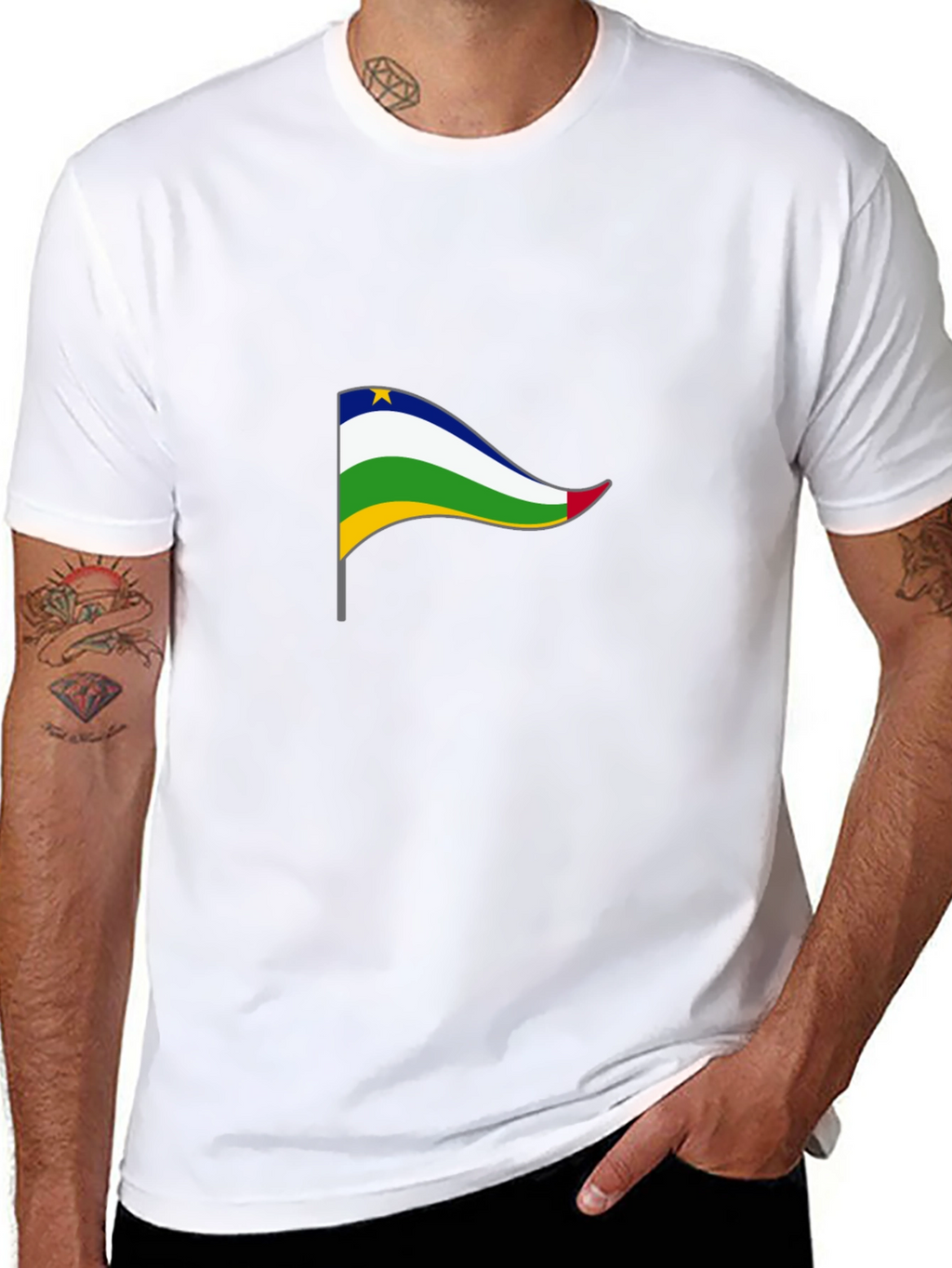 CAR Flag Black T-Shirt - Stylish & Patriotic