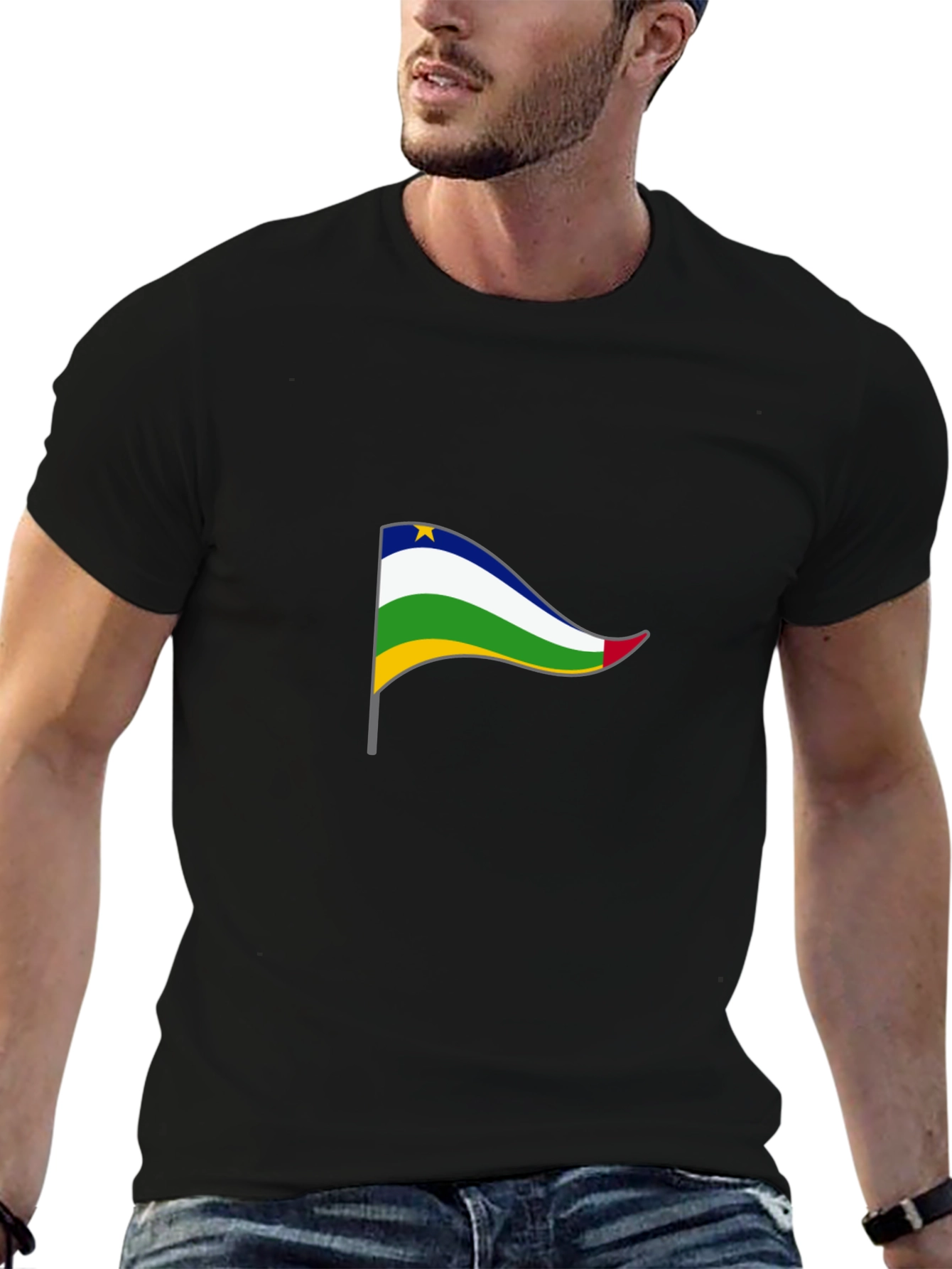 CAR Flag Black T-Shirt - Stylish & Patriotic