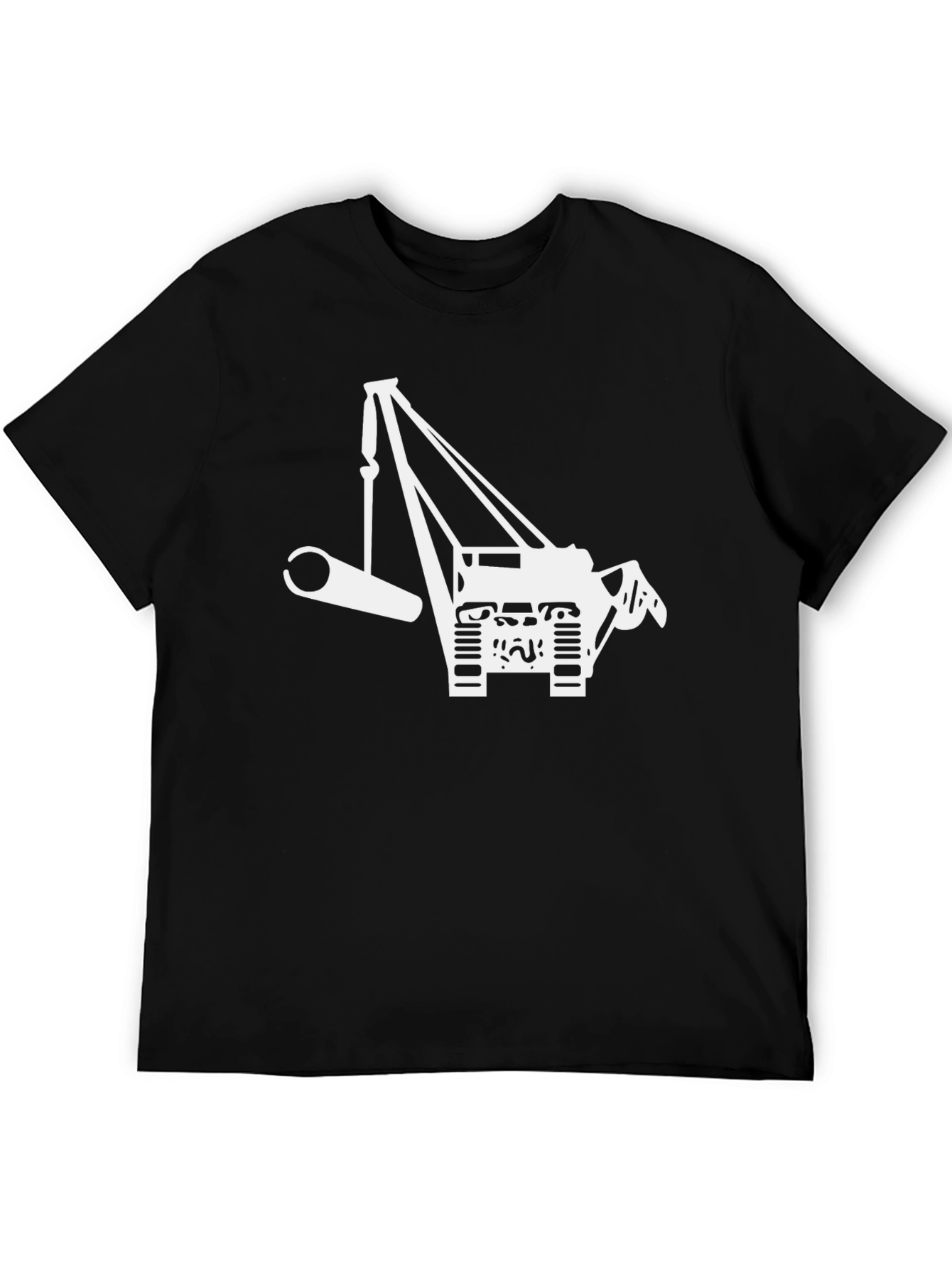 Crane Lift T-Shirt - Black Graphic Tee