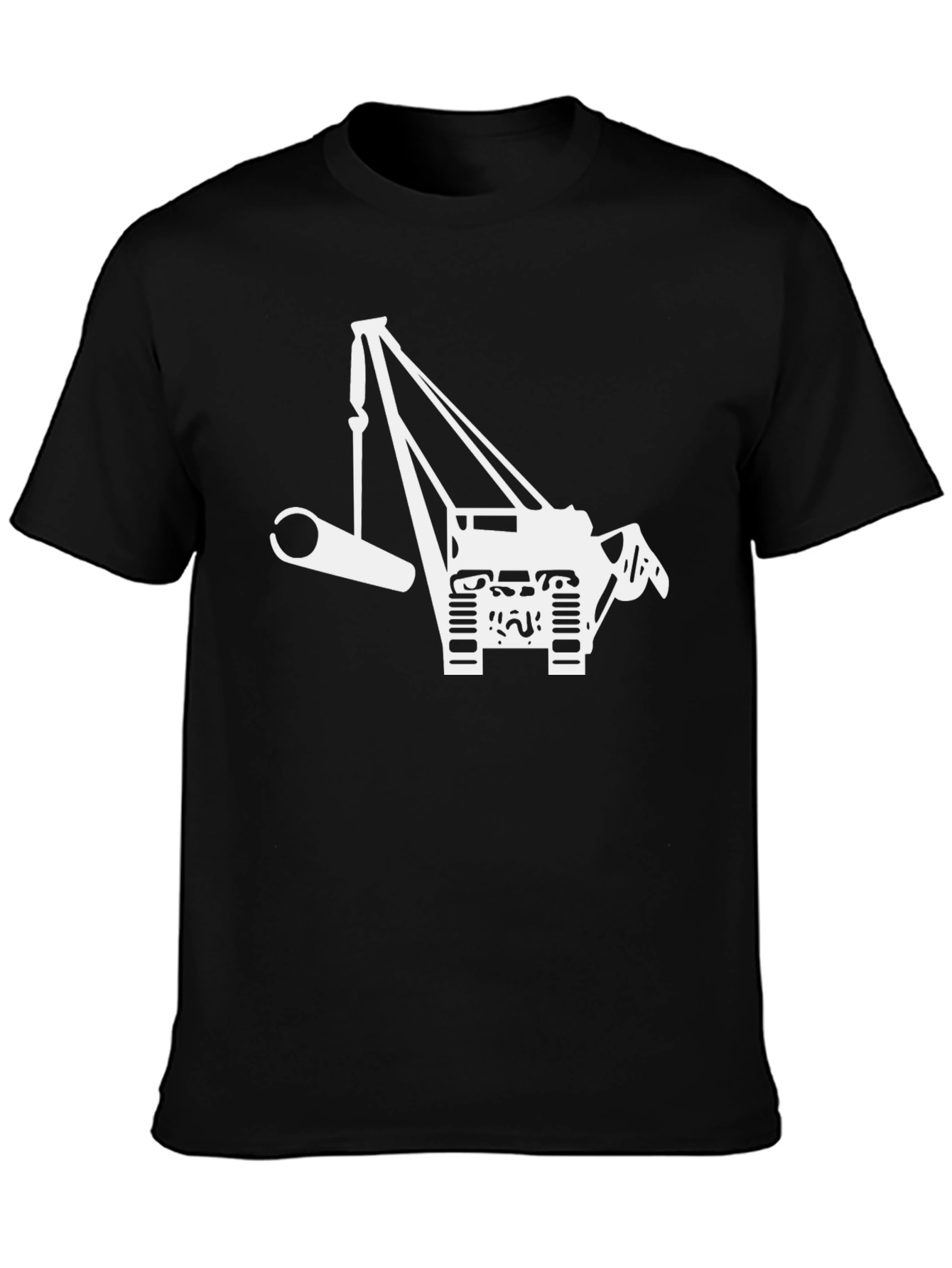 Crane Lift T-Shirt - Black Graphic Tee