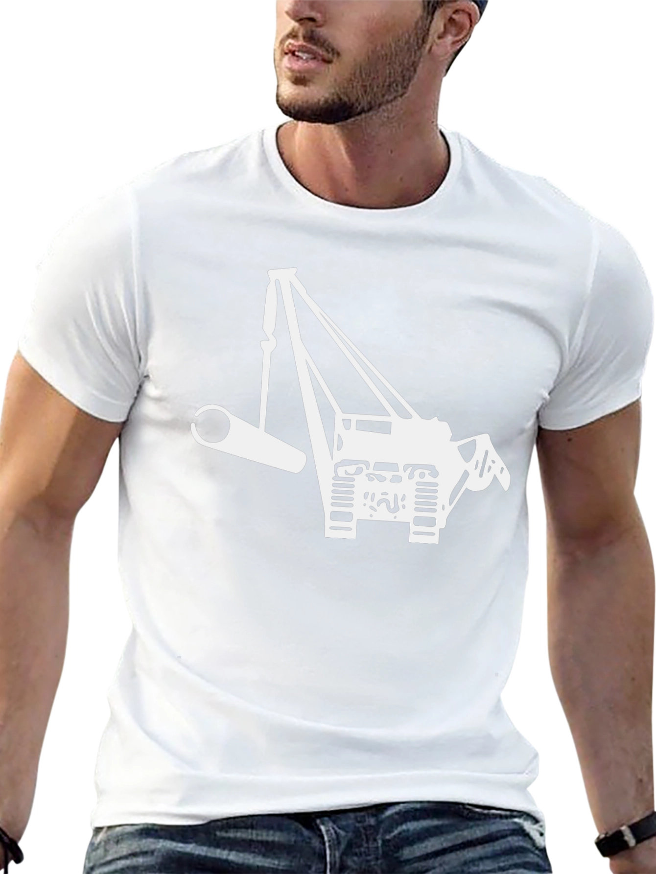 Crane Lift T-Shirt - Black Graphic Tee