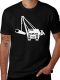 Crane Lift T-Shirt - Black Graphic Tee