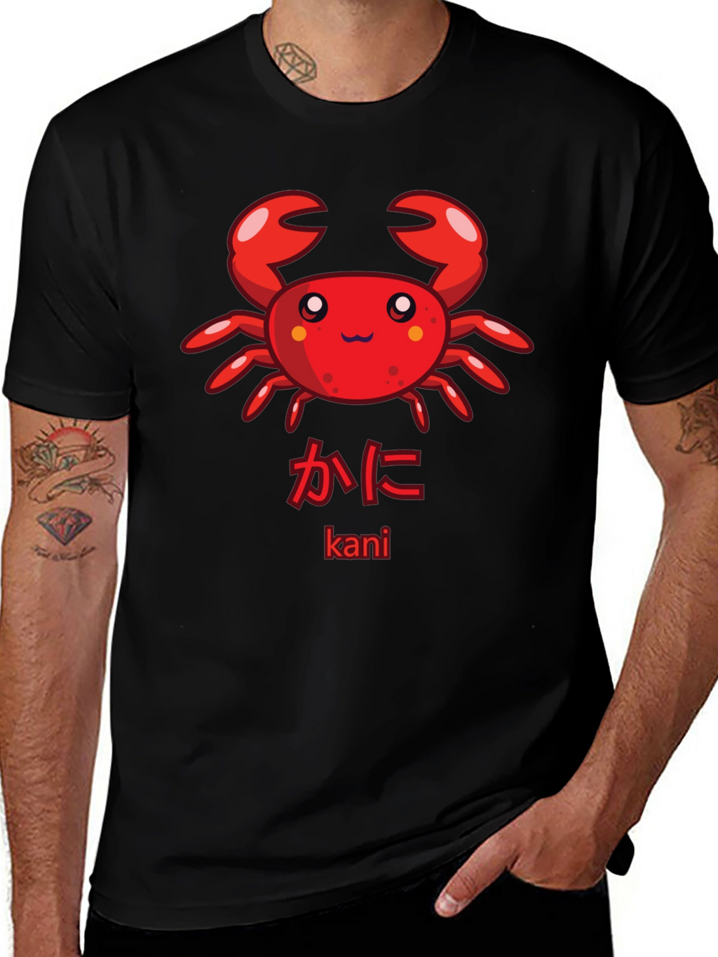 Cute Kawaii Crab Graphic T-Shirt - Kani