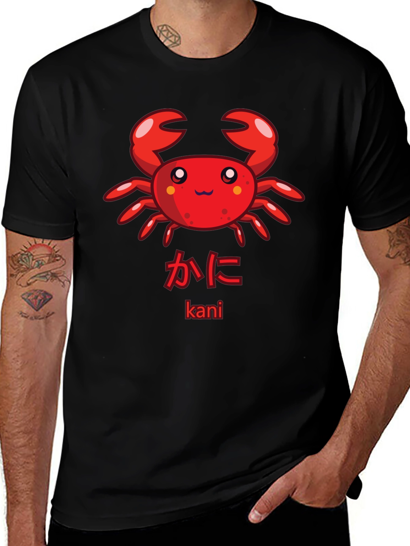 Cute Kawaii Crab Graphic T-Shirt - Kani
