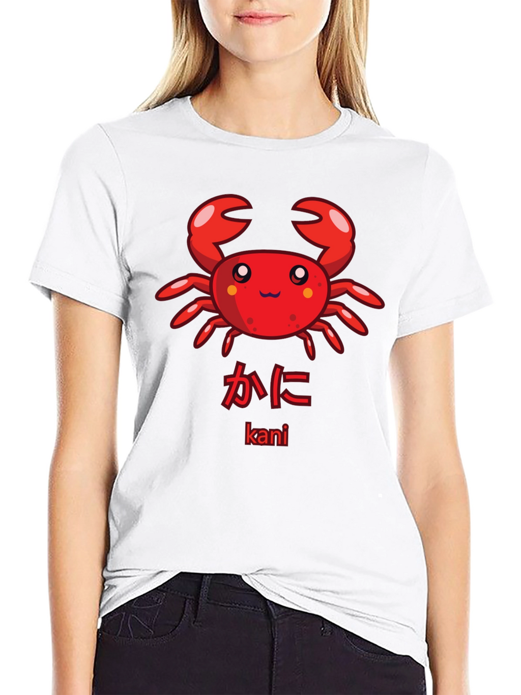 Cute Kawaii Crab Graphic T-Shirt - Kani
