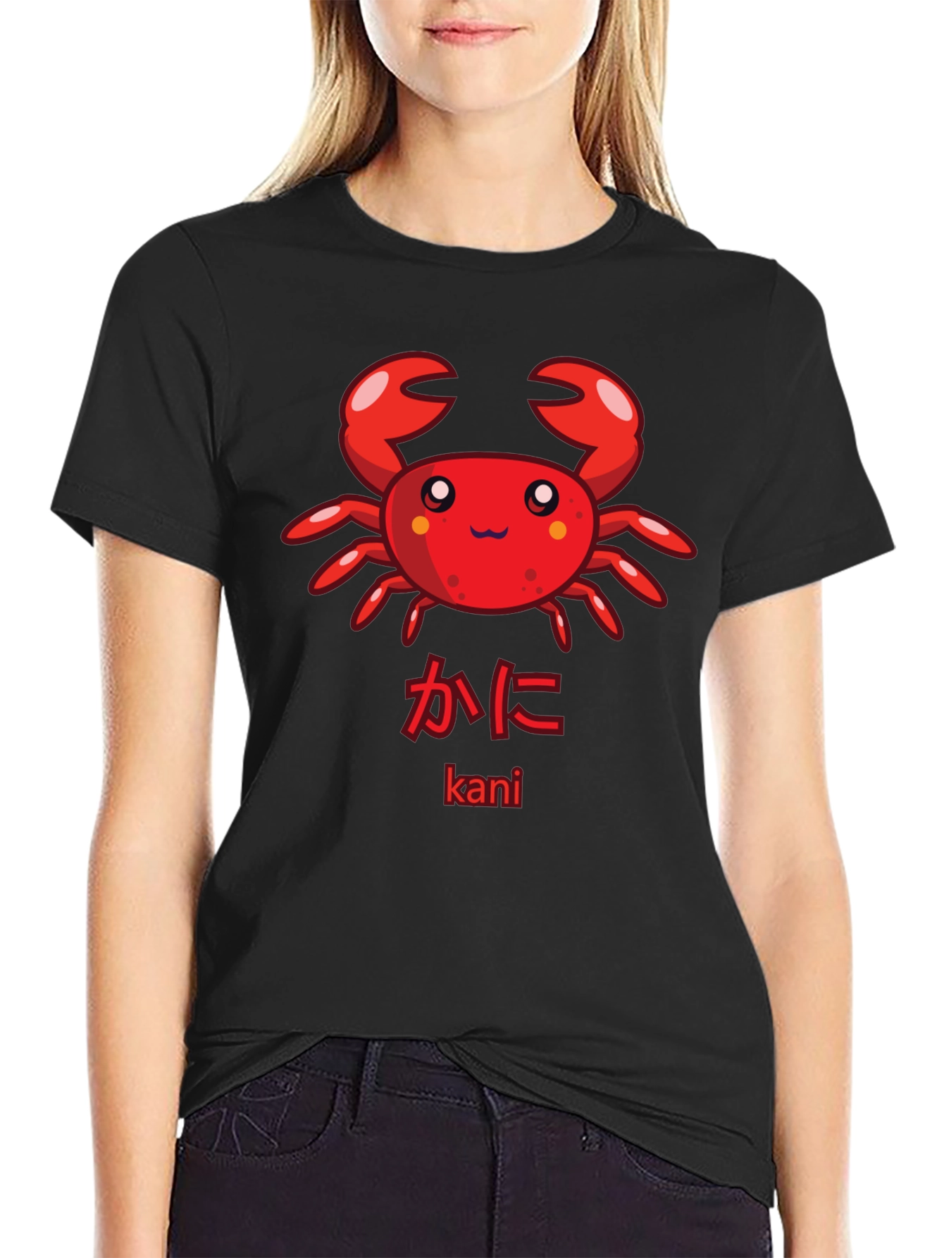 Cute Kawaii Crab Graphic T-Shirt - Kani
