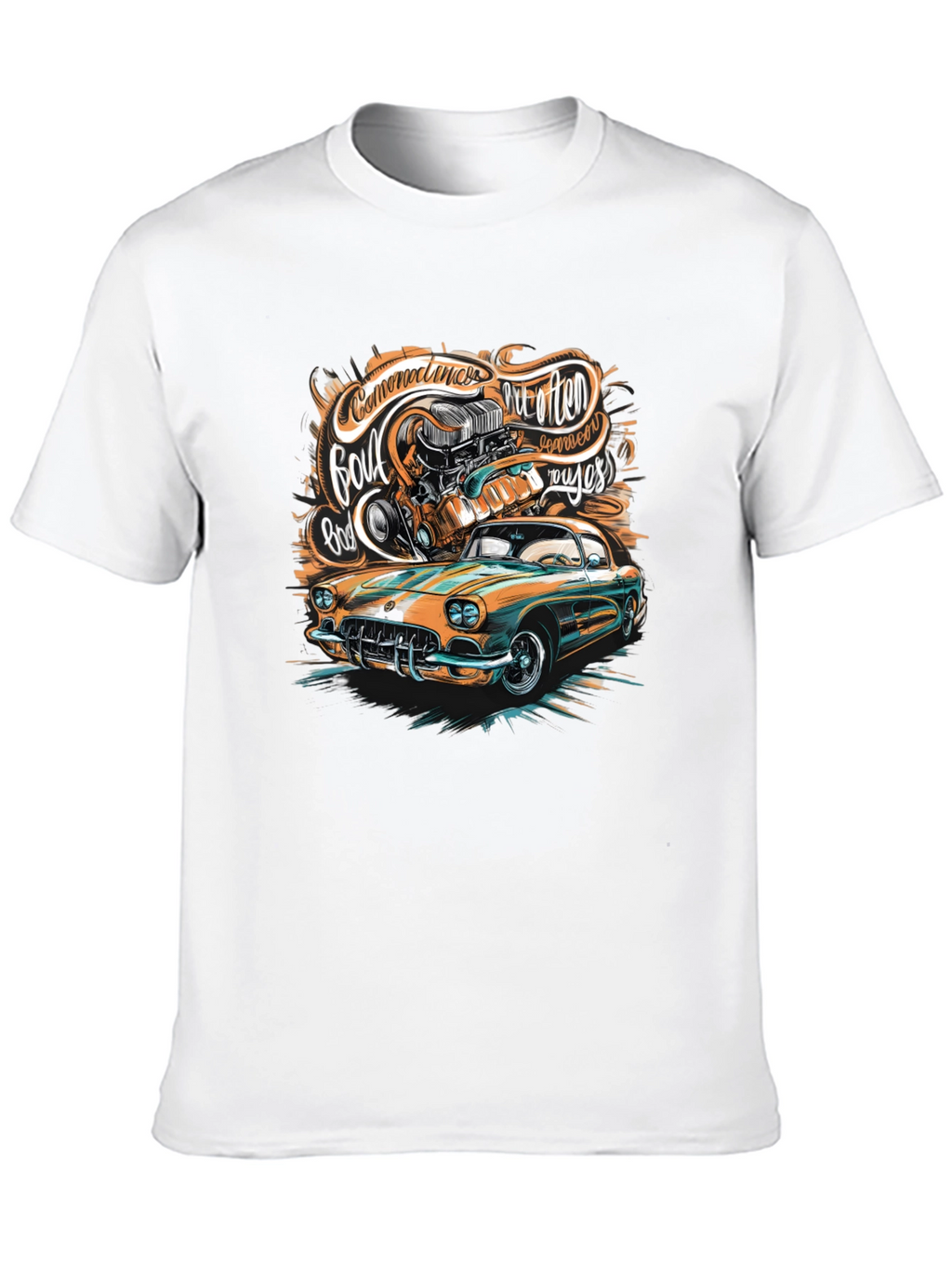 Classic Car Graphic T-Shirt - Custom Design