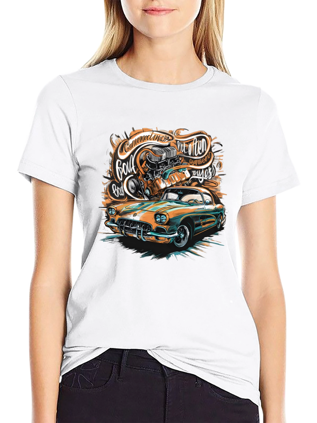 Classic Car Graphic T-Shirt - Custom Design